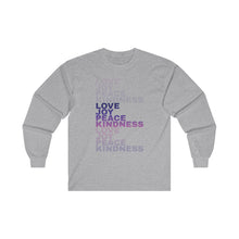 Load image into Gallery viewer, Love Joy Peace Kindness Unisex Ultra Cotton Long Sleeve Tee
