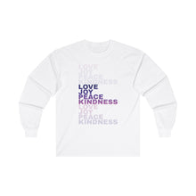 Load image into Gallery viewer, Love Joy Peace Kindness Unisex Ultra Cotton Long Sleeve Tee
